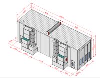 KraftWell KRW1655-MG Покрасочная камера 16 х 5 х 5 м., 88 000 м3/ч - вид 1 миниатюра