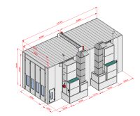 KraftWell KRW1255-MG Покрасочная камера 12 х 5 х 5 м., 60 000 м3/ч - вид 1 миниатюра