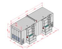 KraftWell KRW1555-MD Покрасочная камера 15 х 5 х 5 м., 84 000 м3/ч - вид 1 миниатюра