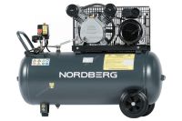 NCP100/360A NORDBERG Компрессор поршневой с ременной передачей 220В, ресив. 100л, 360л/мин - вид 1 миниатюра